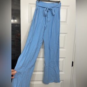 Light Blue Wide-Leg Pants
